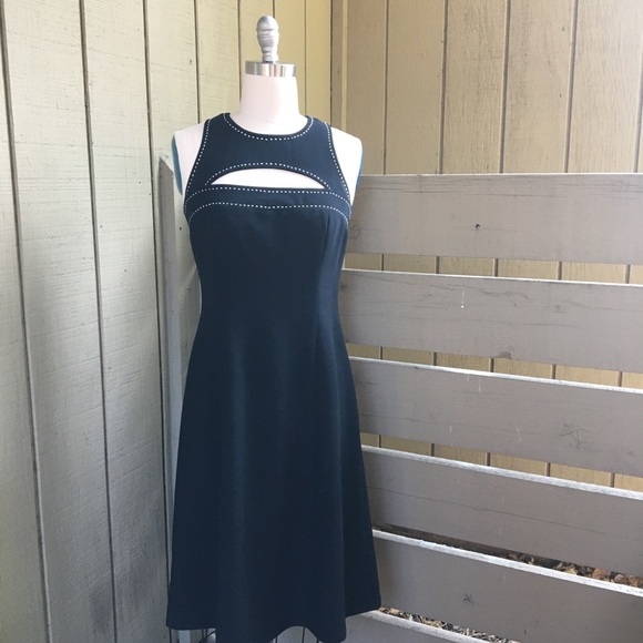 Liz Claiborne White Stitch Sleeveless Midi Dress - Picture 1 of 9